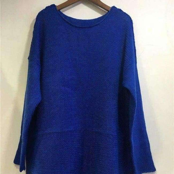 Planet Gates Blue / S Autumn Winter Women's Casual Knitted Elegant Sweaters Plus Size Long-sleeved Simple Lady Pullover Thin Woman Top 2018