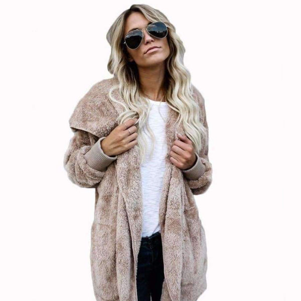 Planet Gates Blue / S Both Sides Wear Faux Fur Long Winter Jacket Women Autumn Winter 2017 Warm Coat Thicken Hooded Parka Women Outwear