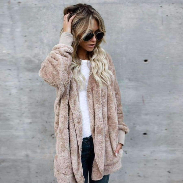 Planet Gates Blue / S Both Sides Wear Faux Fur Long Winter Jacket Women Autumn Winter 2017 Warm Coat Thicken Hooded Parka Women Outwear