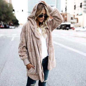 Planet Gates Blue / S Both Sides Wear Faux Fur Long Winter Jacket Women Autumn Winter 2017 Warm Coat Thicken Hooded Parka Women Outwear