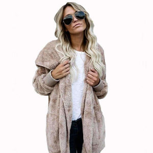 Planet Gates Blue / S Both Sides Wear Faux Fur Long Winter Jacket Women Autumn Winter 2017 Warm Coat Thicken Hooded Parka Women Outwear