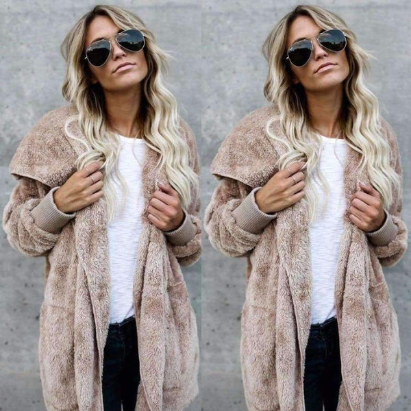 Planet Gates Blue / S Both Sides Wear Faux Fur Long Winter Jacket Women Autumn Winter 2017 Warm Coat Thicken Hooded Parka Women Outwear