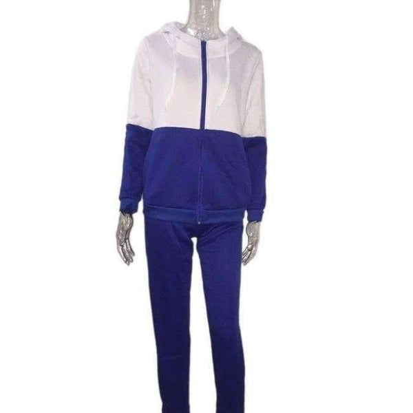 Planet Gates Blue / S / China Women Set 2018 Autumn Winter Cotton Sweatshirt Tops And Pants Sexy Zipper Hoodies Pullovers Suit Warm Tracksuit