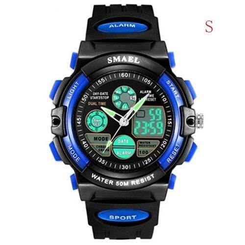Planet Gates Blue S Digital Watch Kids Boy SMAEL Children Watch for Boys and Girls Gift Sport Watch Waterproof 0508 Kid Watches Digital Children