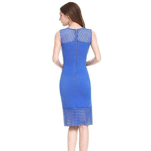 Planet Gates Blue / S Lace See Through women sexy dress club Fringe Party Event Special Occasion Bodycon Sheath Blue Midi Plus size 3xl Dress