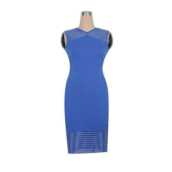 Planet Gates Blue / S Lace See Through women sexy dress club Fringe Party Event Special Occasion Bodycon Sheath Blue Midi Plus size 3xl Dress