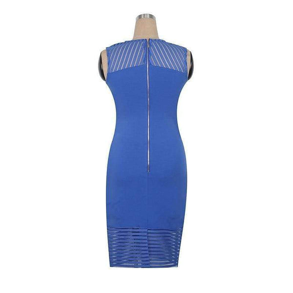 Planet Gates Blue / S Lace See Through women sexy dress club Fringe Party Event Special Occasion Bodycon Sheath Blue Midi Plus size 3xl Dress
