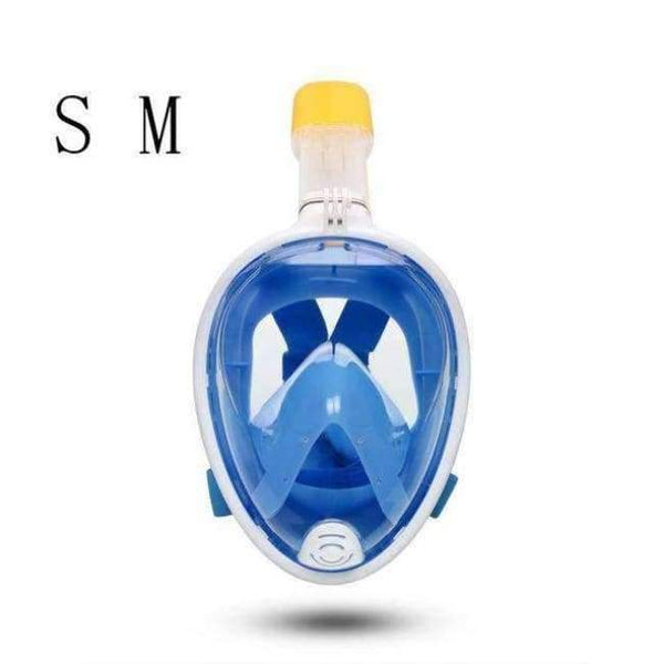 Planet Gates Blue S M Diving Mask Full Face Snorkeling Mask Underwater Anti Fog Snorkeling Diving Mask For Swimming Spearfishing Dive Men