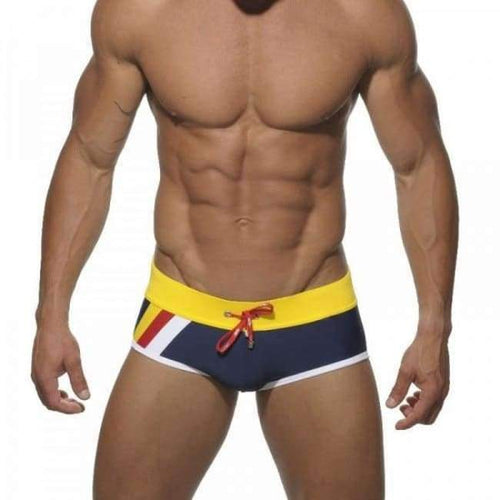 Planet Gates Blue / S Men Swimwear Swimsuits  New Low Waist Mens Swimming Trunks Pocket Beach Surf Board Shorts Mens Swim Suits