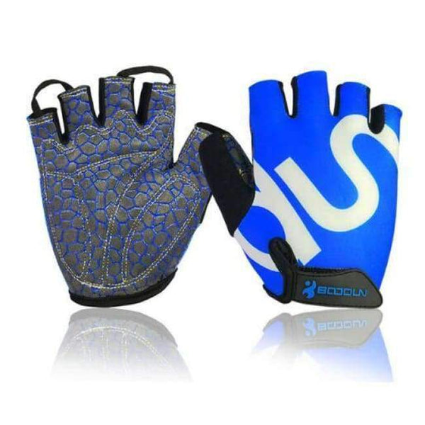 Planet Gates Blue / S Men & Women Gel Half Finger Cycling Gloves Summer weight lifting sport training body building anti slip Gym Fitness Gloves
