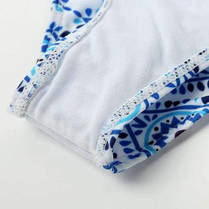 Planet Gates Blue / S New stripe sexy swimsuit print swimwear beach swimming suit for women bikini push up swimwear women