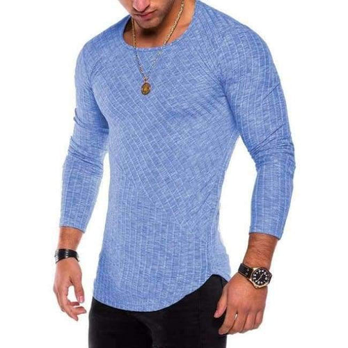 Planet Gates Blue / S Plus Size S-4XL Slim Fit Sweater Men 2018 Spring Autumn Thin O-Neck Knitted Pullover Men Casual Solid Mens Sweaters Pull Homme