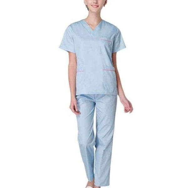 Planet Gates Blue / S Scrubs Medical Uniforms Women Short Sleeve Nurse Uniform Sets Breathable Hospital Surgical Clothing Workwear for Dental Clinic