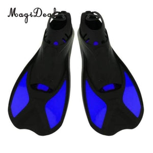 Planet Gates Blue S Universal Full Foot Short Fins Scuba Diving Swim Training Flippers Kid Adult Swimming Fins Snorkeling Water Fin 6 Sizes