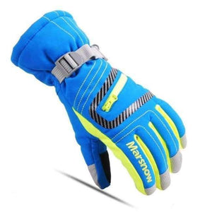 Planet Gates Blue / S Women Men Ski Gloves Winter Waterproof Anti-Cold Warm Gloves Outdoor Sport Snow Sportswear Skiing Gloves freeshipping