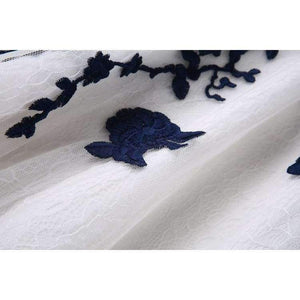 Planet Gates blue / S Womens Fashion Party Wedding Event Long Summer Dress 2018  Female Exquisite Embroidery Lace Maxi Vestido Mujer