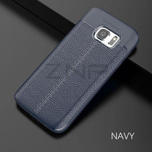 Planet Gates Blue / S6 ZNP Luxury Silicone Litchi Leather Carbon Fiber Cover Case For Samsung Galaxy S6 S7 Edge A8 A3 A5 A7 J5 J7 2016 2017 Phone Case
