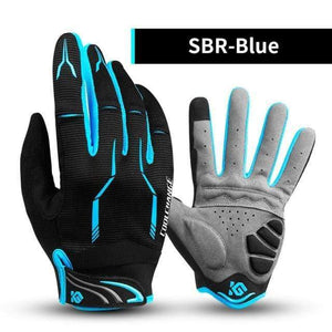 Planet Gates Blue SBR / M 10 Colors Winter Women Men's Cycling Gloves Full Finger with GEL Pad  Shockproof MTB Mountain Bike Bicycle Gloves