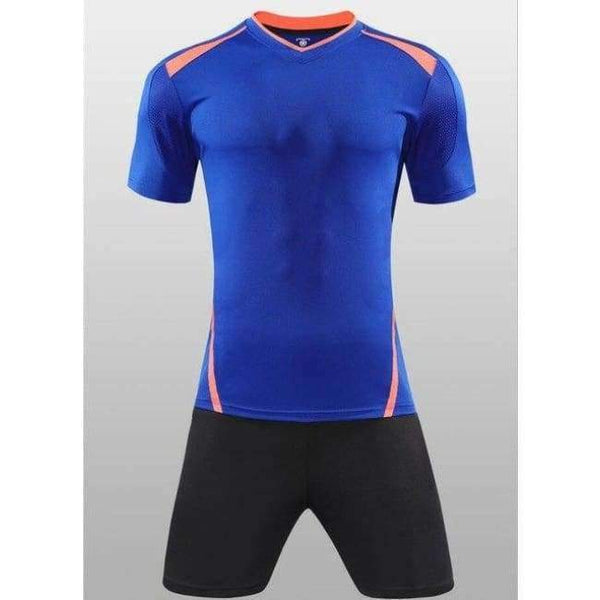Planet Gates Blue Short / Kid XS Long-Sleeved Soccer Suits Men's Version Of Adult Children's Football Training Clothing Breathable Comfortable ZQF45