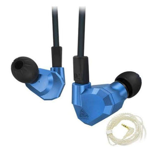 Planet Gates blue silver no mic Hybrid In Ear Earphones HIFI DJ Monitor Headphone Running Sport KZ AS10 ZS6 Earphones Headset Earbud Two Colors