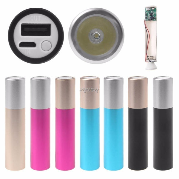 Planet Gates Blue Silver Portable DIY 18650 Flashlight Battery Charger Powerbank Case For iphone Samsung Cell Phone Oct30 Drop ship