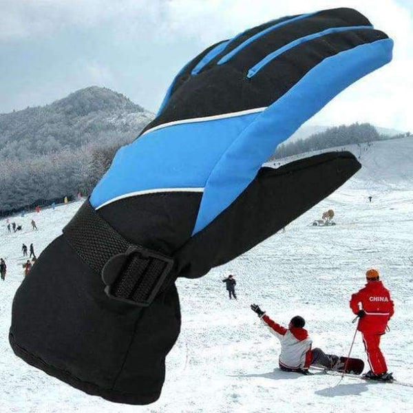 Planet Gates blue ski gloves 5 Colors Unisex Skiing Gloves Snowboard Gloves Mens Winter Warm Full Finger Sports Riding Motorcycle Gloves Snowboard Gloves