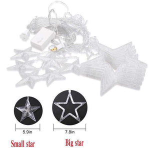 Planet Gates Blue / small stars Led Christmas Lights AC 220v LED Star Curtain Light Holiday lights for Party/New year Decoration Christmas Lights