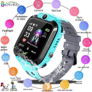 Planet Gates Blue Smart watch LBS Kid Smart Watches Baby Watch for Children SOS Call Location Finder Locator Tracker Anti Lost Watches