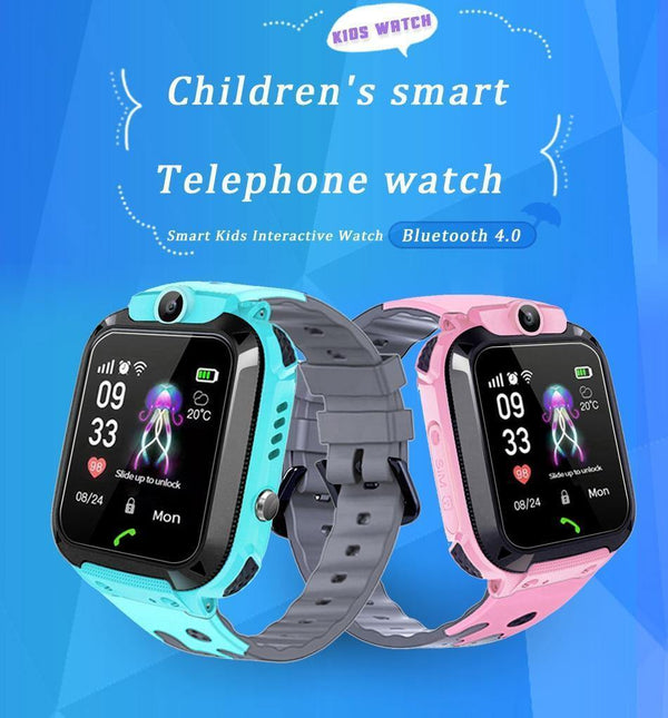 Planet Gates Blue Smart watch LBS Kid Smart Watches Baby Watch for Children SOS Call Location Finder Locator Tracker Anti Lost Watches