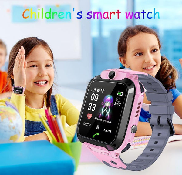 Planet Gates Blue Smart watch LBS Kid Smart Watches Baby Watch for Children SOS Call Location Finder Locator Tracker Anti Lost Watches