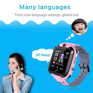 Planet Gates Blue Smart watch LBS Kid Smart Watches Baby Watch for Children SOS Call Location Finder Locator Tracker Anti Lost Watches