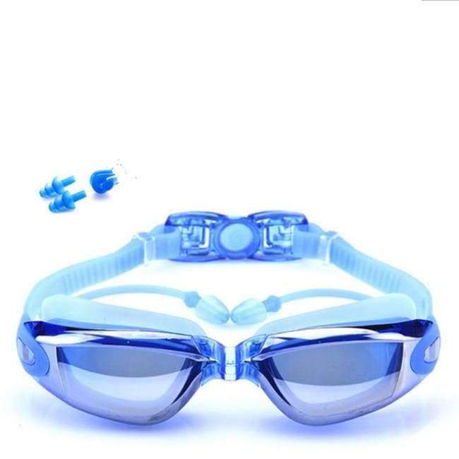 Planet Gates Black Swimming goggles HD Anti-Fog 100% UV Protection Swim Glasses with  Earplugs &Nose clips Case for Adult Kids in Swimming pool