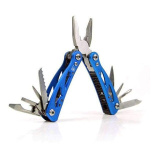 Swiss Tech Pocket Multi-Tool 12-In-1 Pliers Folding Knife Edc Outdoor Camping Equipment Survival Screwdriver Travel Kits Gear - Blue