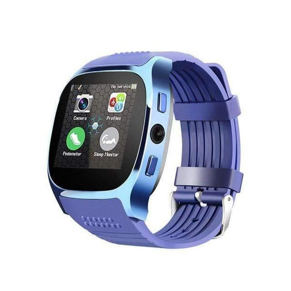 Planet Gates Blue T8 Bluetooth Smart Watch With Camera Facebook Whatsapp Support SIM TF Card Call Sports Smartwatch For Android Phone PK Q18 DZ09