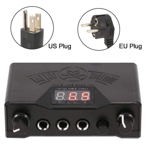 Planet Gates Blue Tattoo Power Supply Double Digital Display Permanent Makeup Tattoo Power Supplies Machine For Liner Shader