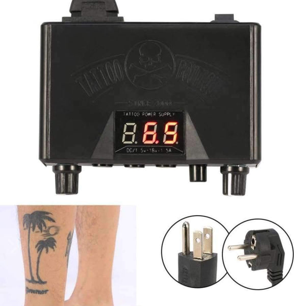 Planet Gates Blue Tattoo Power Supply Double Digital Display Permanent Makeup Tattoo Power Supplies Machine For Liner Shader