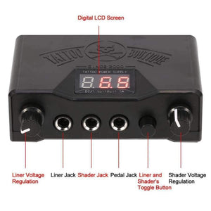 Planet Gates Blue Tattoo Power Supply Double Digital Display Permanent Makeup Tattoo Power Supplies Machine For Liner Shader