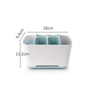 Planet Gates Blue Toothbrush & Toothpaste Storage Holder Cup Toothbrush Organizer Box Case Bathroom Accessories Toothpaste Dispenser Holder