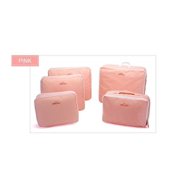 Planet Gates Blue travelling bag 5 PCS/Set Fashion Durable Waterproof Polyester Travel Bags For Men Women Luggage Underwear Clothing Sorting Bag Packing Cubes