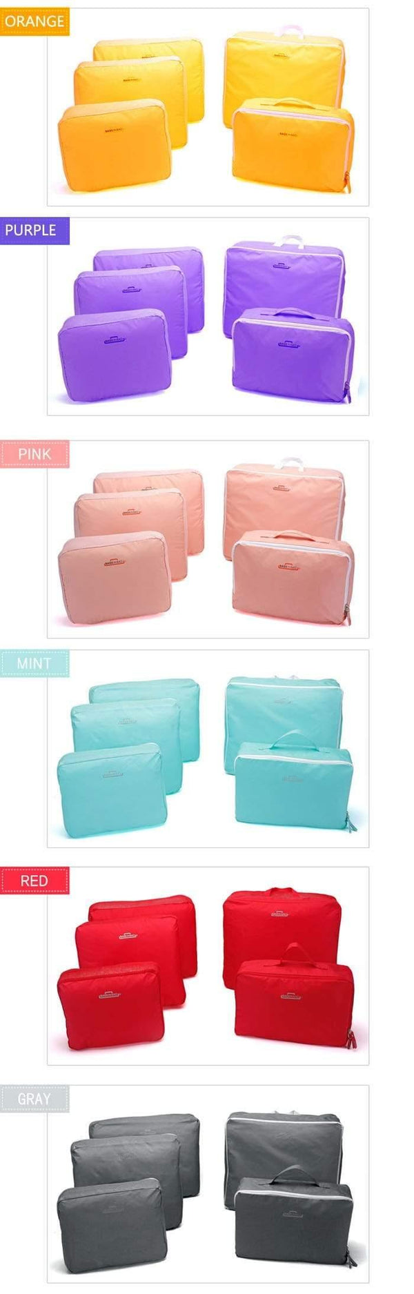 Planet Gates Blue travelling bag 5 PCS/Set Fashion Durable Waterproof Polyester Travel Bags For Men Women Luggage Underwear Clothing Sorting Bag Packing Cubes