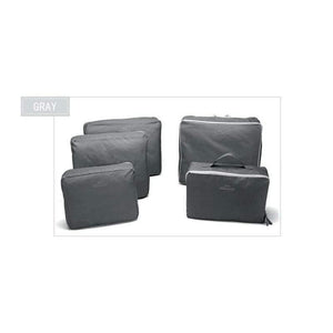 Planet Gates Blue travelling bag 5 PCS/Set Fashion Durable Waterproof Polyester Travel Bags For Men Women Luggage Underwear Clothing Sorting Bag Packing Cubes