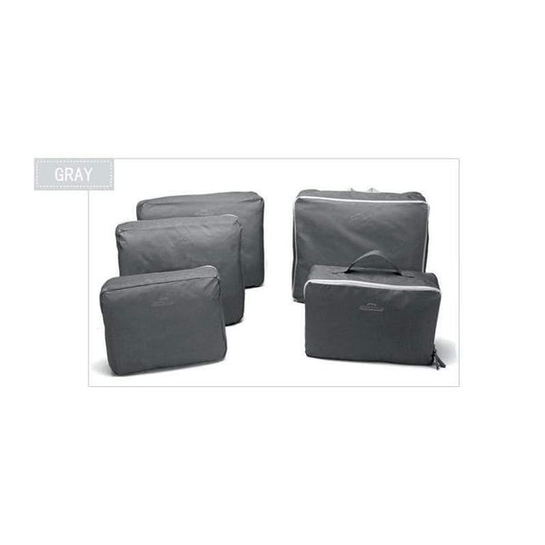 Planet Gates Blue travelling bag 5 PCS/Set Fashion Durable Waterproof Polyester Travel Bags For Men Women Luggage Underwear Clothing Sorting Bag Packing Cubes