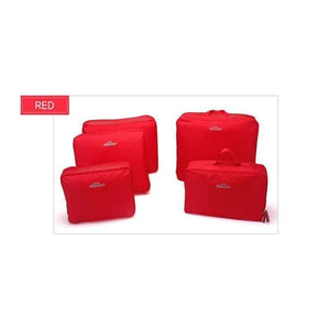 Planet Gates Blue travelling bag 5 PCS/Set Fashion Durable Waterproof Polyester Travel Bags For Men Women Luggage Underwear Clothing Sorting Bag Packing Cubes