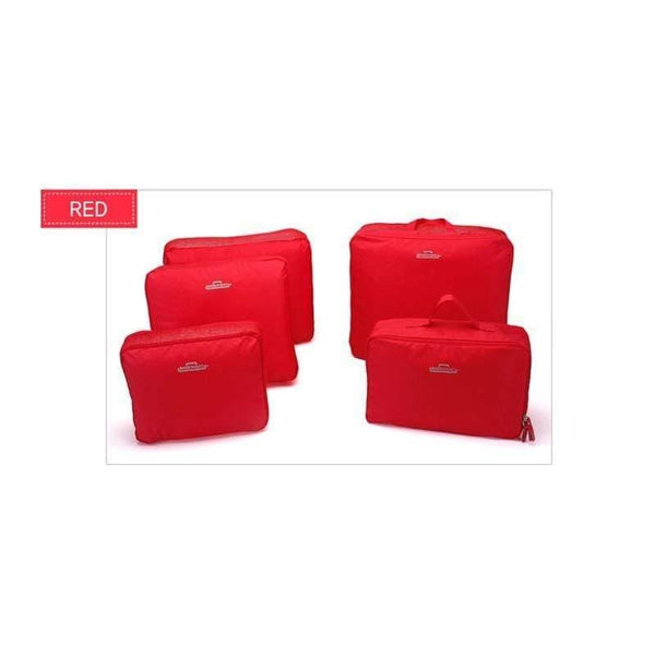 Planet Gates Blue travelling bag 5 PCS/Set Fashion Durable Waterproof Polyester Travel Bags For Men Women Luggage Underwear Clothing Sorting Bag Packing Cubes