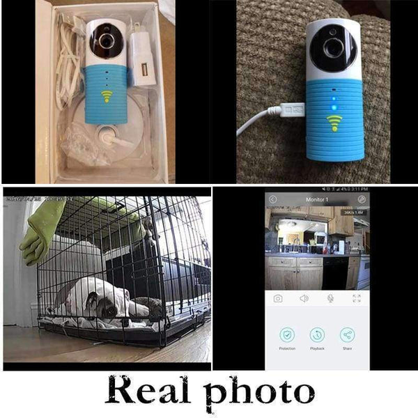 Planet Gates Blue TRINIDAD WOLF Dog Wireless Baby Monitor 720P Security Night Vision Baby Camera Motion Detection Two-Way Audio Baby Video Nanny