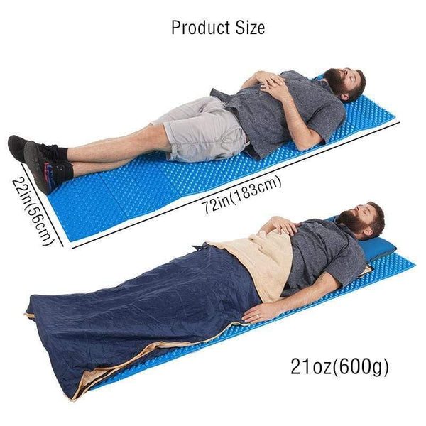 Planet Gates Blue Ultralight Folding Outdoor Foam Camping Tent Mattress Beach Picnic Hiking Sleeping Mat Backpacking Sleeping Pad