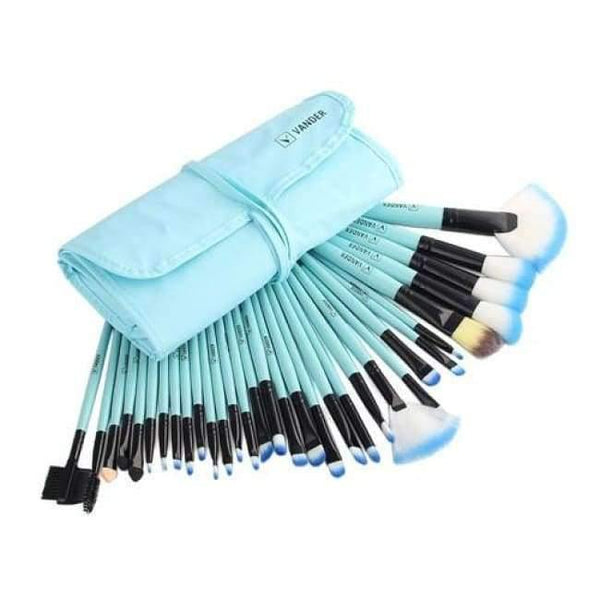 Planet Gates Blue / United States 32Pcs Set Professional Makeup Brush Foundation Eye Shadows Lipsticks Powder Make Up Brushes Tools w/ Bag pincel maquiagem
