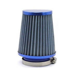 Planet Gates Blue / United States Universal Car Air Filter 76mm 3 Inch High Flow Car Cold Air Intake Filter Aluminum Non-woven Fabric Rustproof Air Intake Hose
