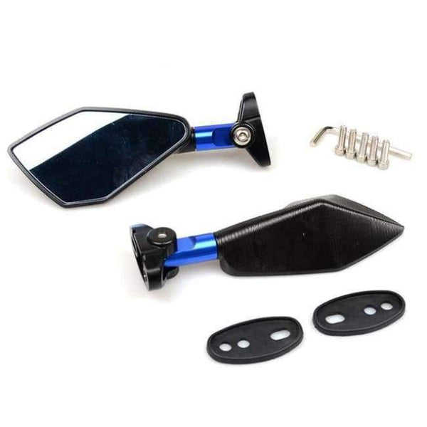Planet Gates Сини универсални CNC огледала за мотоциклети Аксесоари за части за скутери Мото огледала за обратно виждане за BMW R1200GS S1000RR F650GS F800GS R1200R
