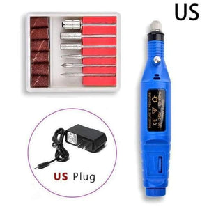 Planet Gates blue US Electric Nail Polish Pedicure Machine Apparatus Of Manicure Nail Drill Bits Set Cuticle Acrylic Gel Remover Pen Tools Kit